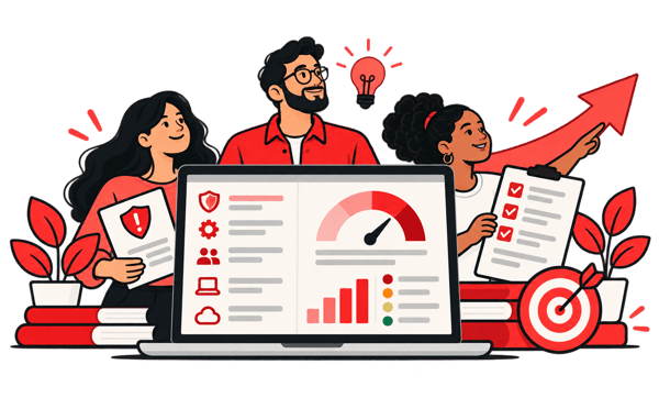 RiskSnap cyber risk dashboard mockup for small businesses. RiskSnap cyber risk dashboard mockup for small businesses.