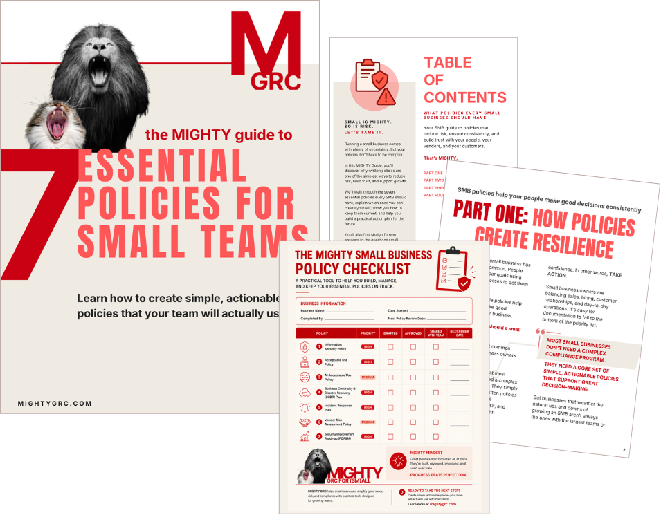 Free PDF Download The MIGHTY Guide to Seven Essential Policies for Small Business, Teams, and SMBs.